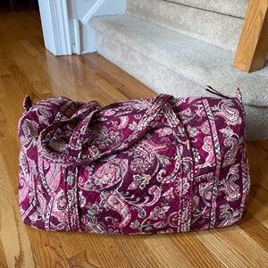 Vera Bradley Paisley Duffel Bag - Burgundy